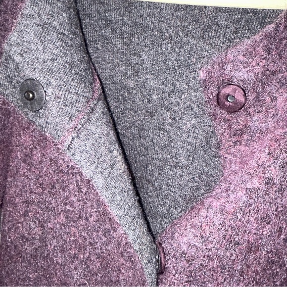 Eileen Fisher mohair wool cardigan sweater women’s size L - Picture 3 of 6